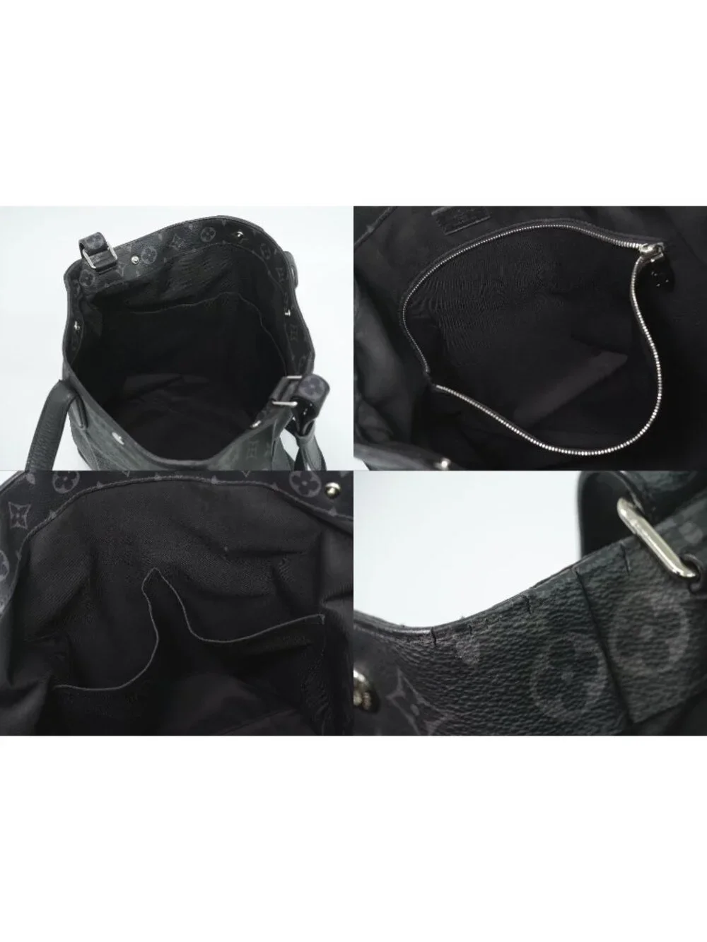 Louis Vuitton LV City Tote Taigarama Monogram Eclipse 2-Way Black Gray